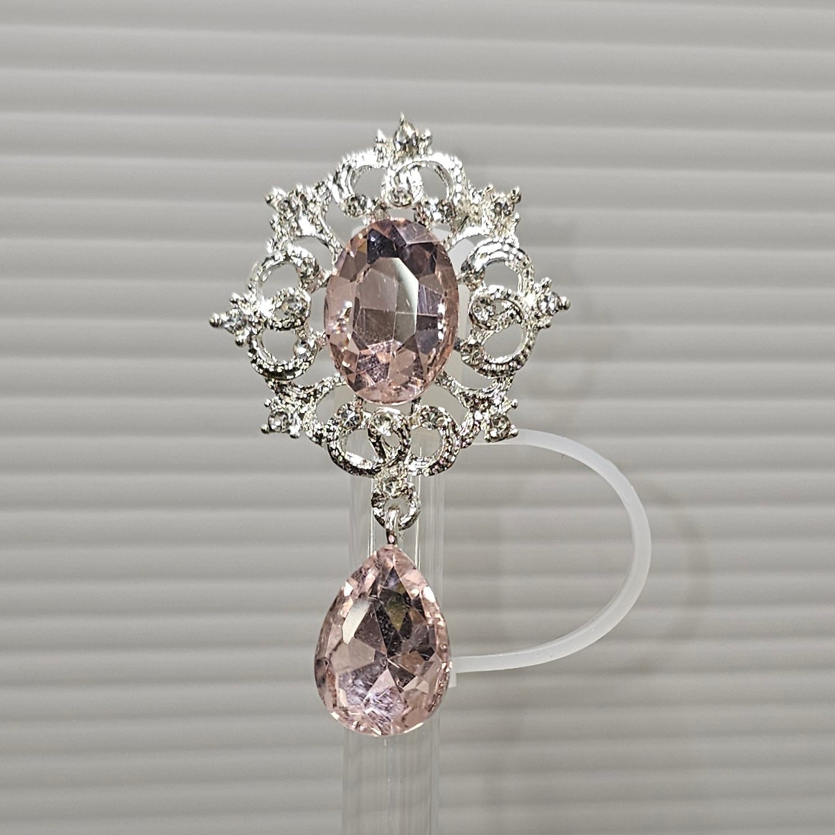 Luxury Pink Diamond Straw Topper