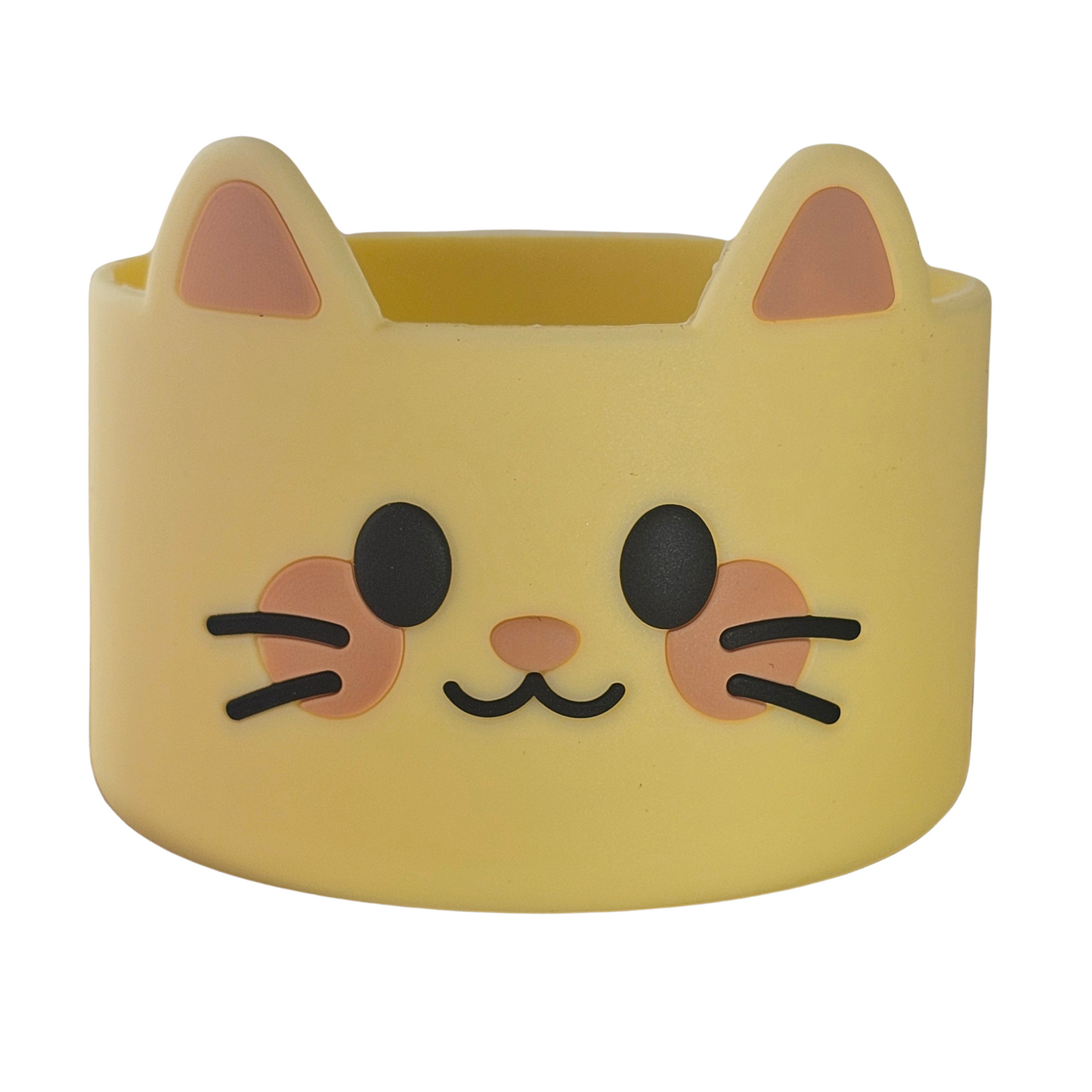 Yellow Tabby Cat Silicone Tumbler Boot. Fits 32oz  - 40oz tumblers.