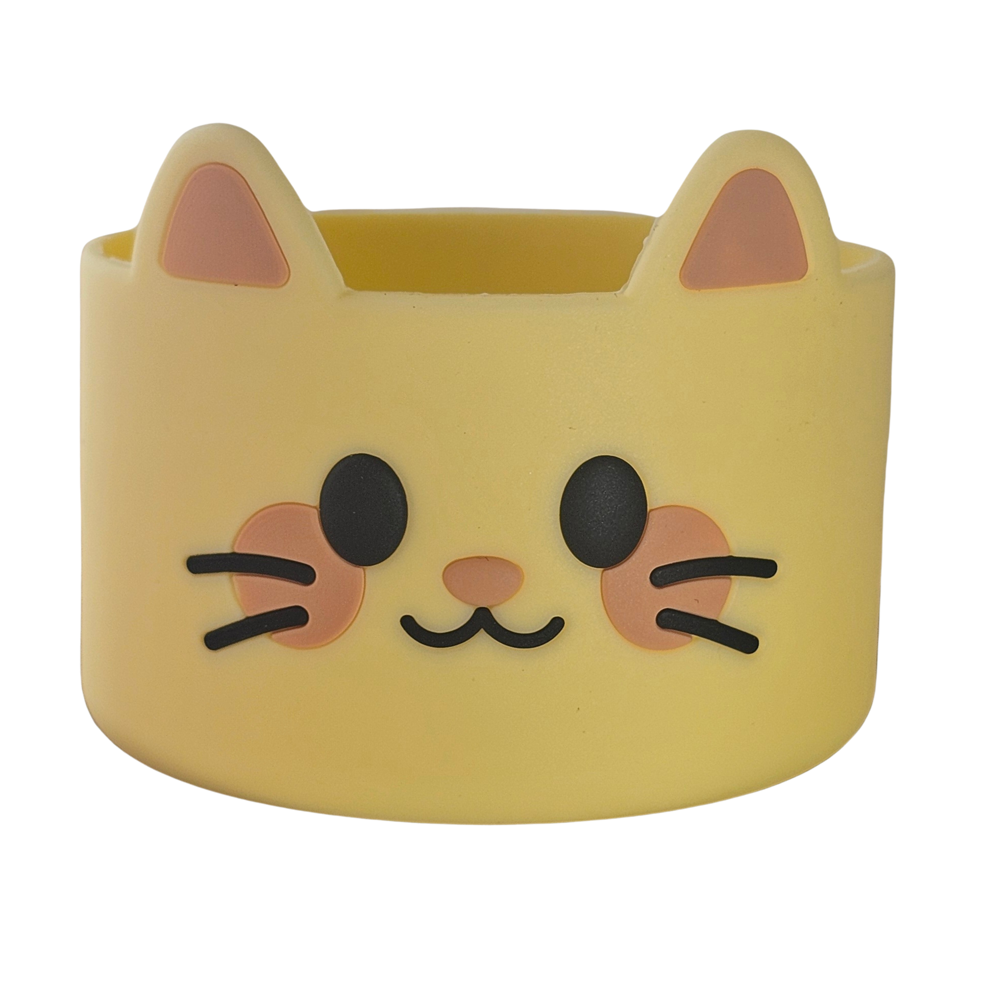 Yellow Tabby Cat Silicone Tumbler Boot. Fits 32oz  - 40oz tumblers.