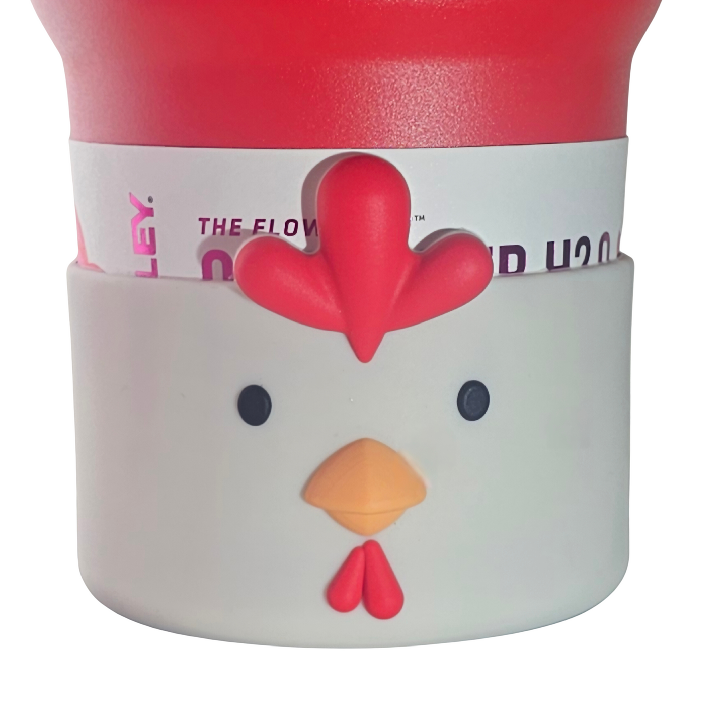 White Chicken Silicone Tumbler Boot. Fits 32oz - 40oz tumblers.