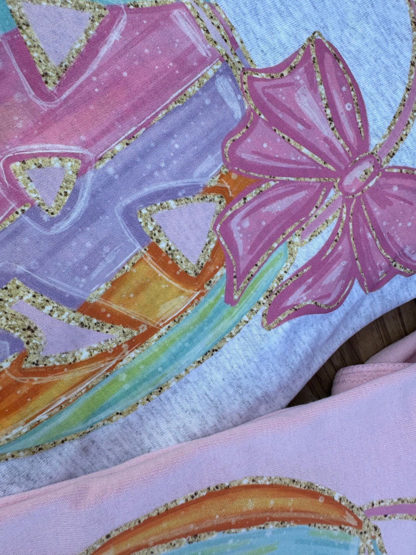 Pastel Watercolor Pumpkin Tee & Sweatshirt FAUX Glitter