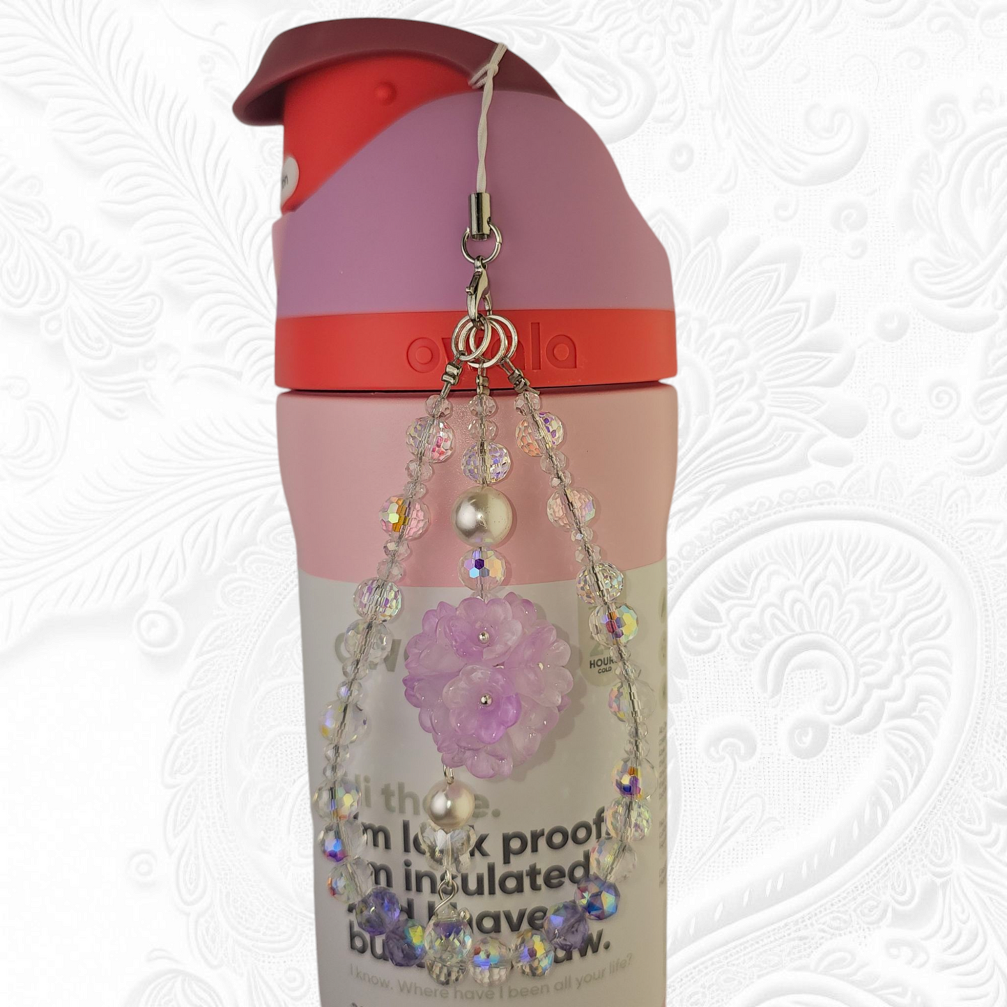 Deluxe Beaded Tumbler Charm - Purple
