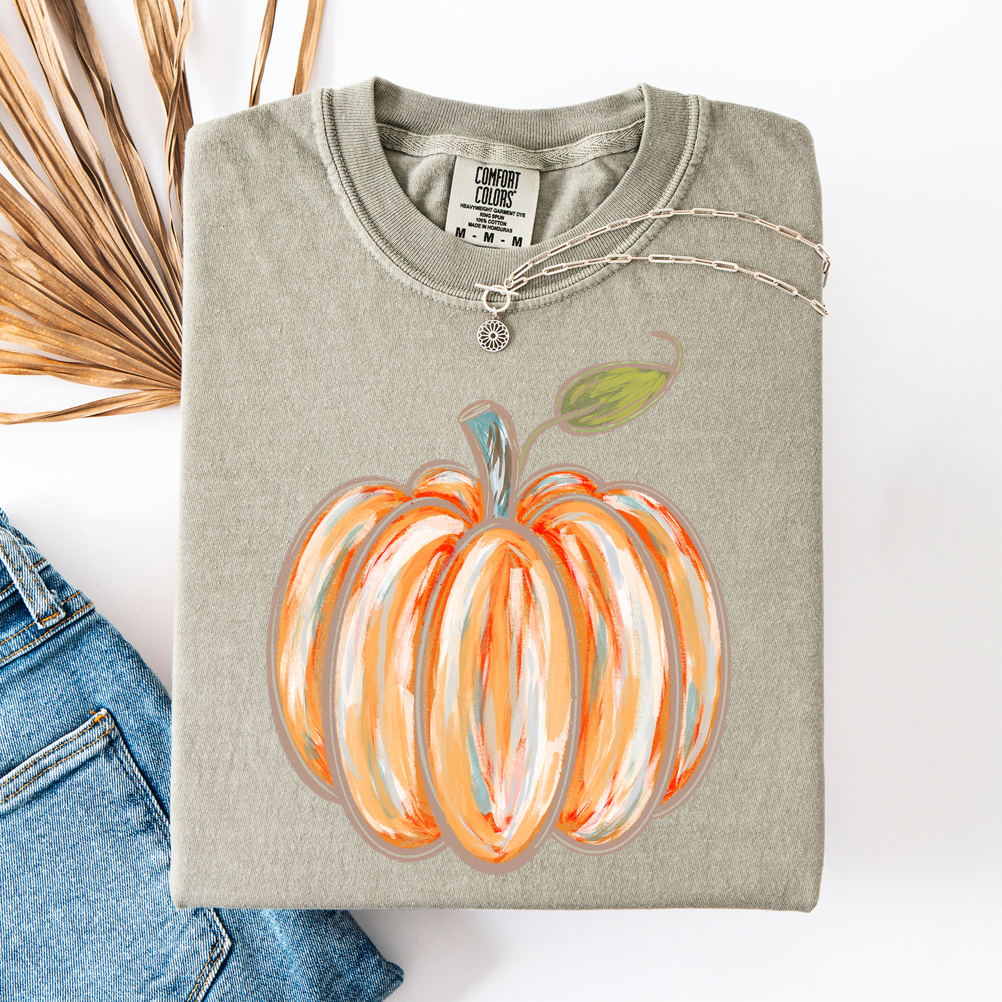 Watercolor Pumpkin, Halloween, Autumn, Fall, Comfort Colors T-Shirt