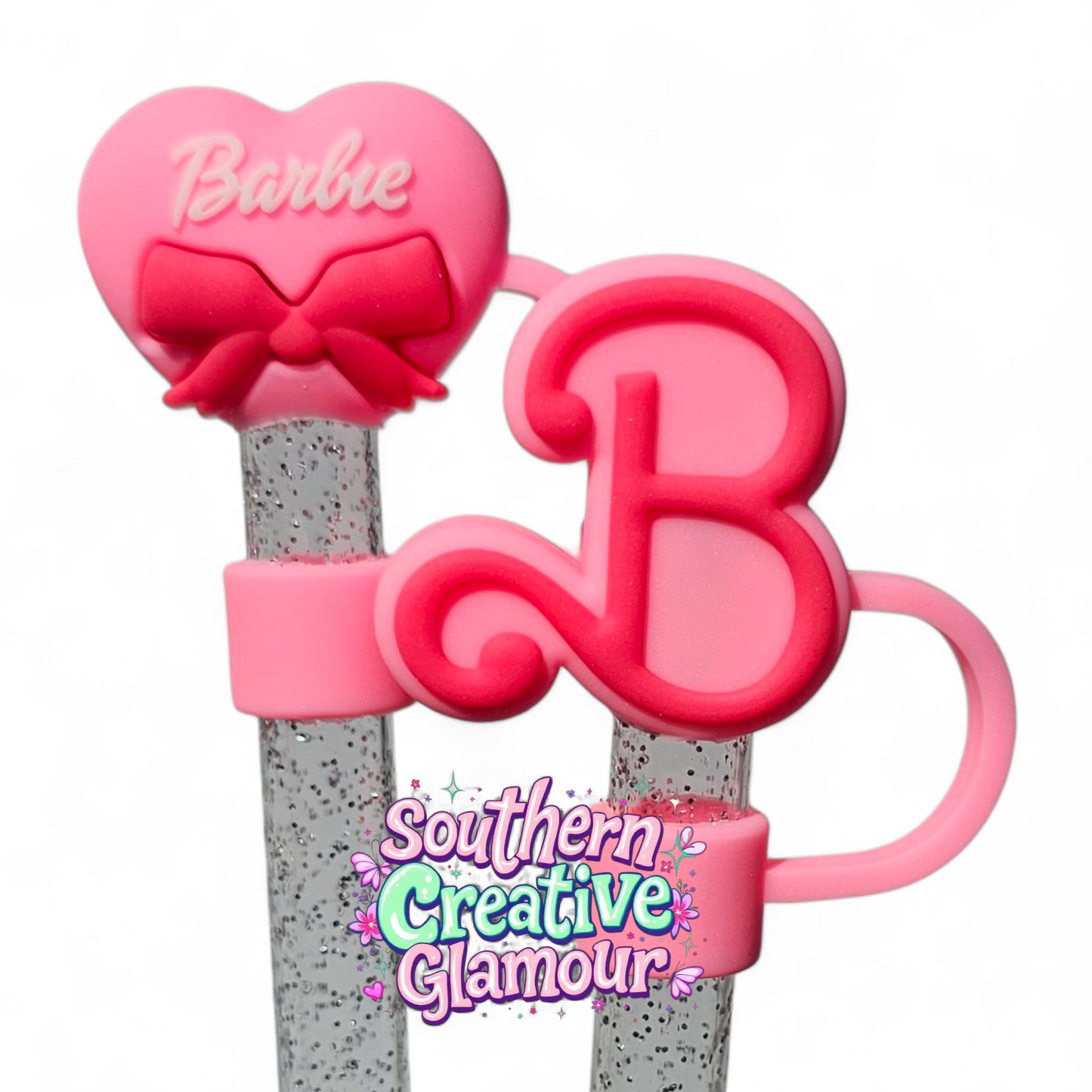 Barbie inspired 10mm Straw Toppers