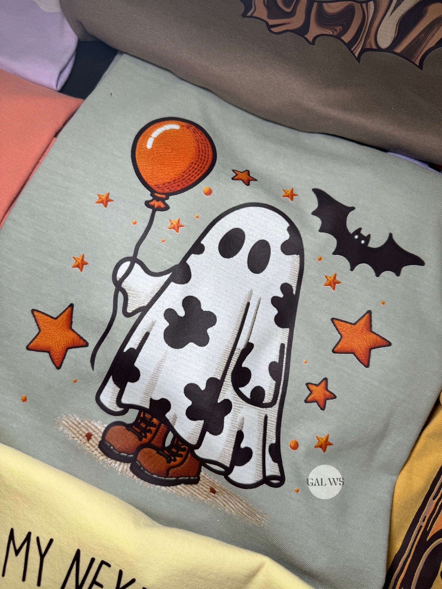 Cow Print Ghost Tee & Sweatshirt