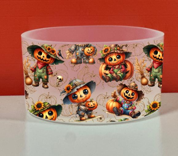 Cute Pumpkin Scarecrows Silicone Tumbler Boot
