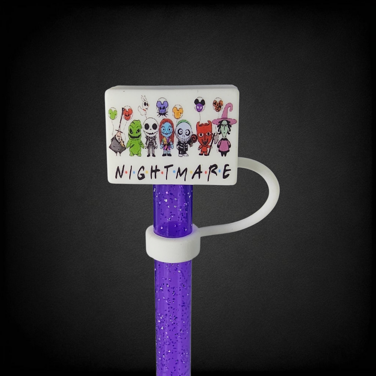 Halloween Friends Nightmare 3D Silicone Straw Topper