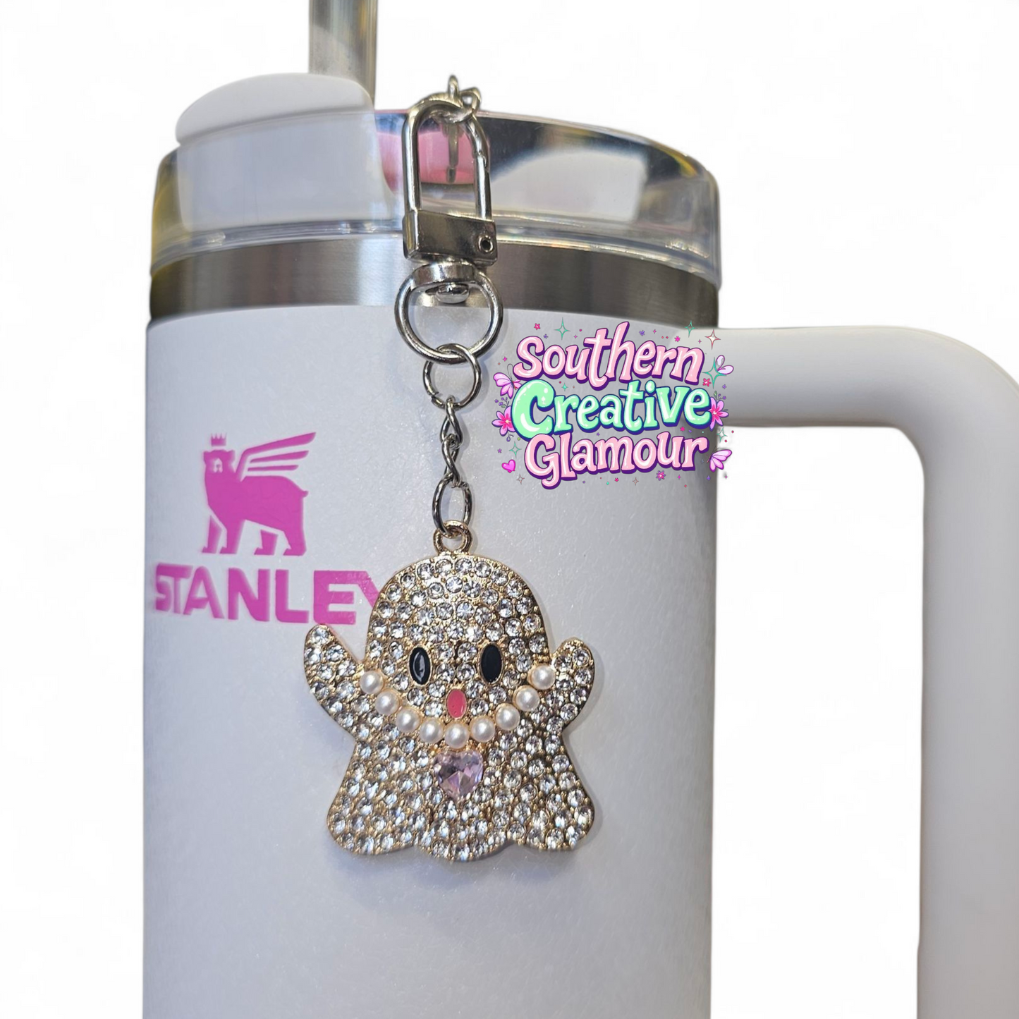 Rhinestone Ghost Charm – Tumbler Charm
