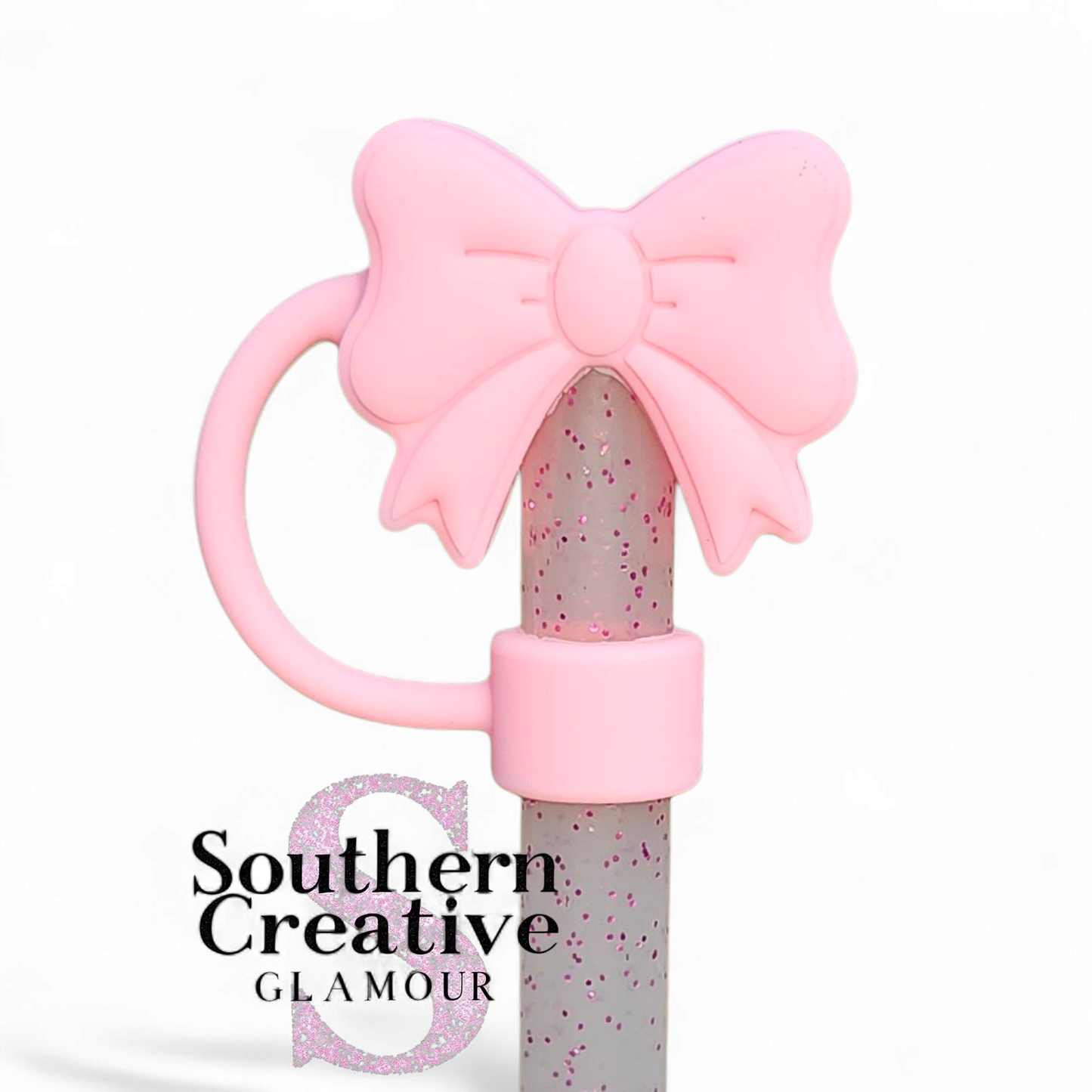 Coquette Bow 3D Silicone 10mm Straw Toppers