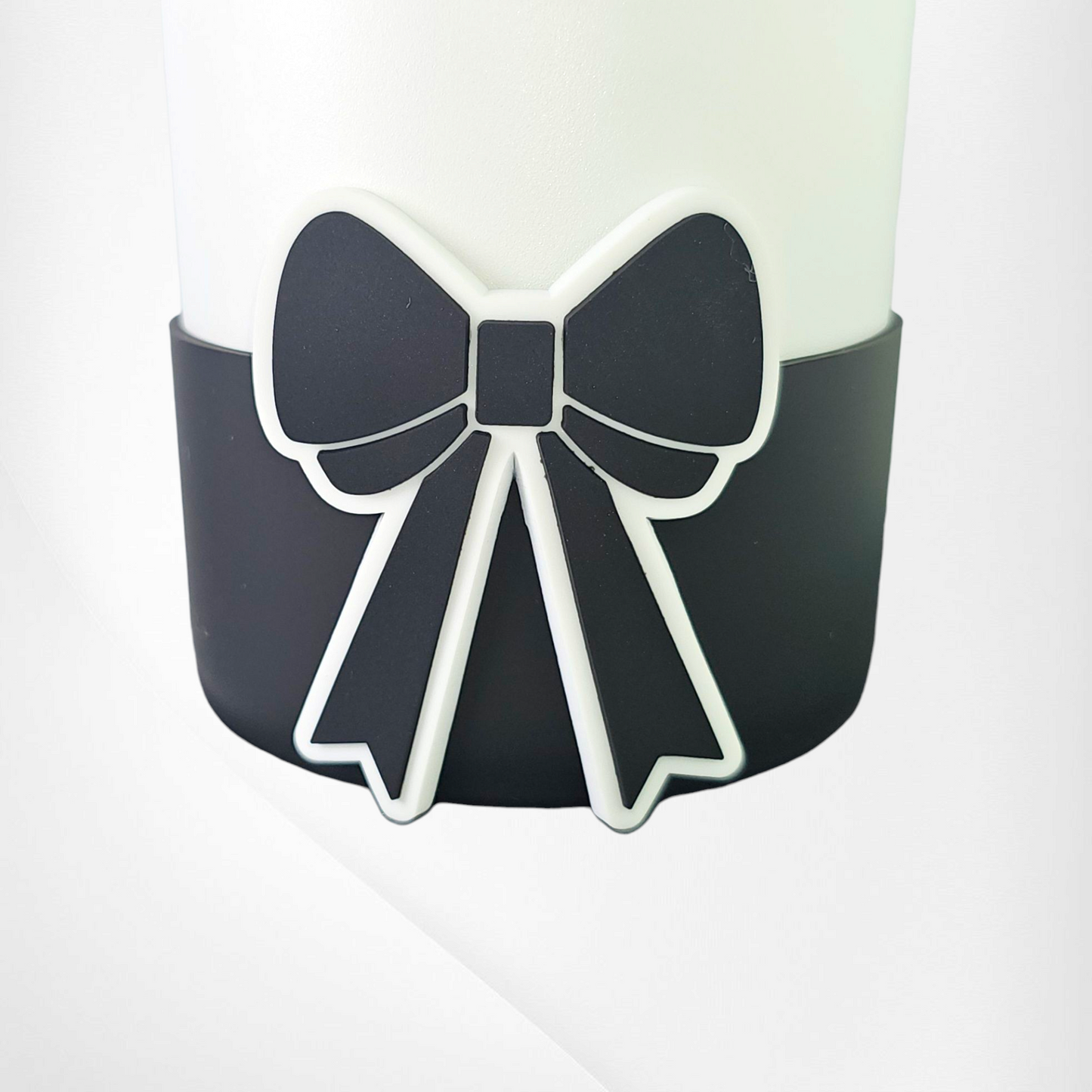 Black Bow Silicone Tumbler Boot