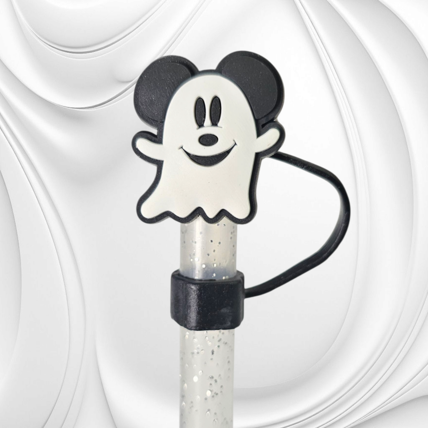 Ghost Mickey Straw Topper