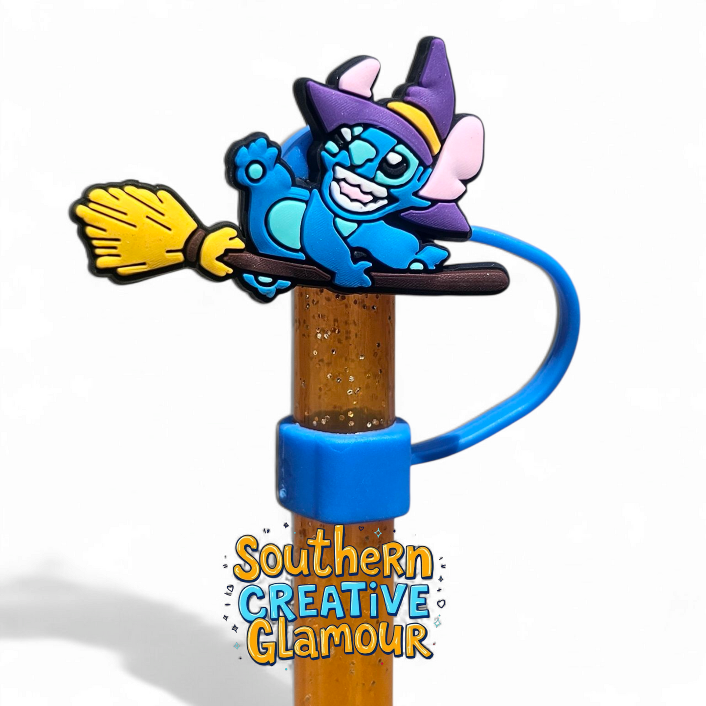 Lilo x Witch Inspired Halloween Silicone 10mm Straw Toppers by Southern Creative Glamour