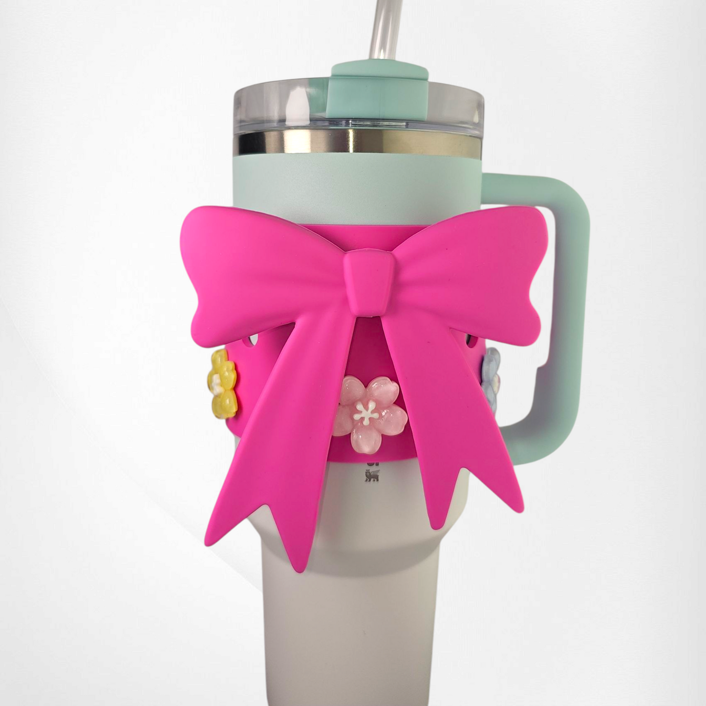 Jumbo Princess Bow Protective Tumbler Sleeve - Pink