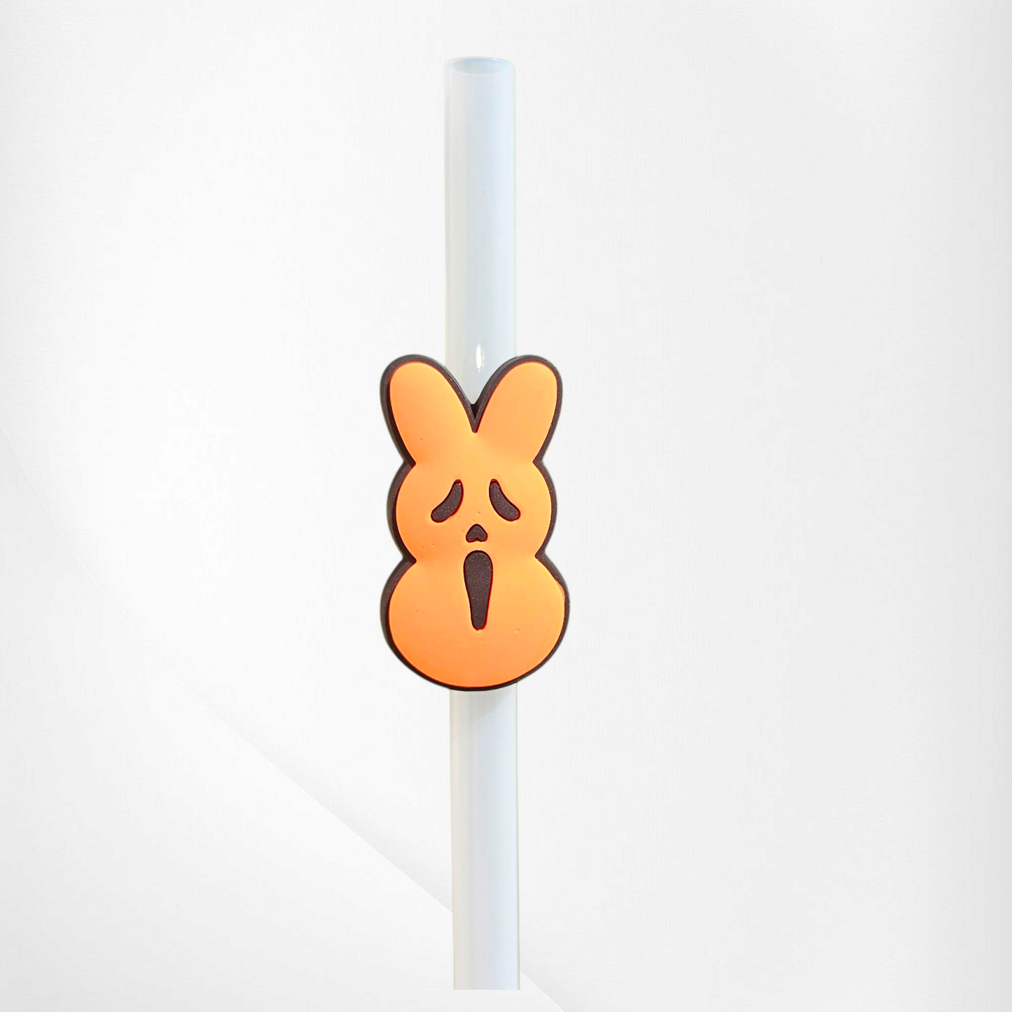 Halloween Bunny Pen Topper - Straw Charm - Orange