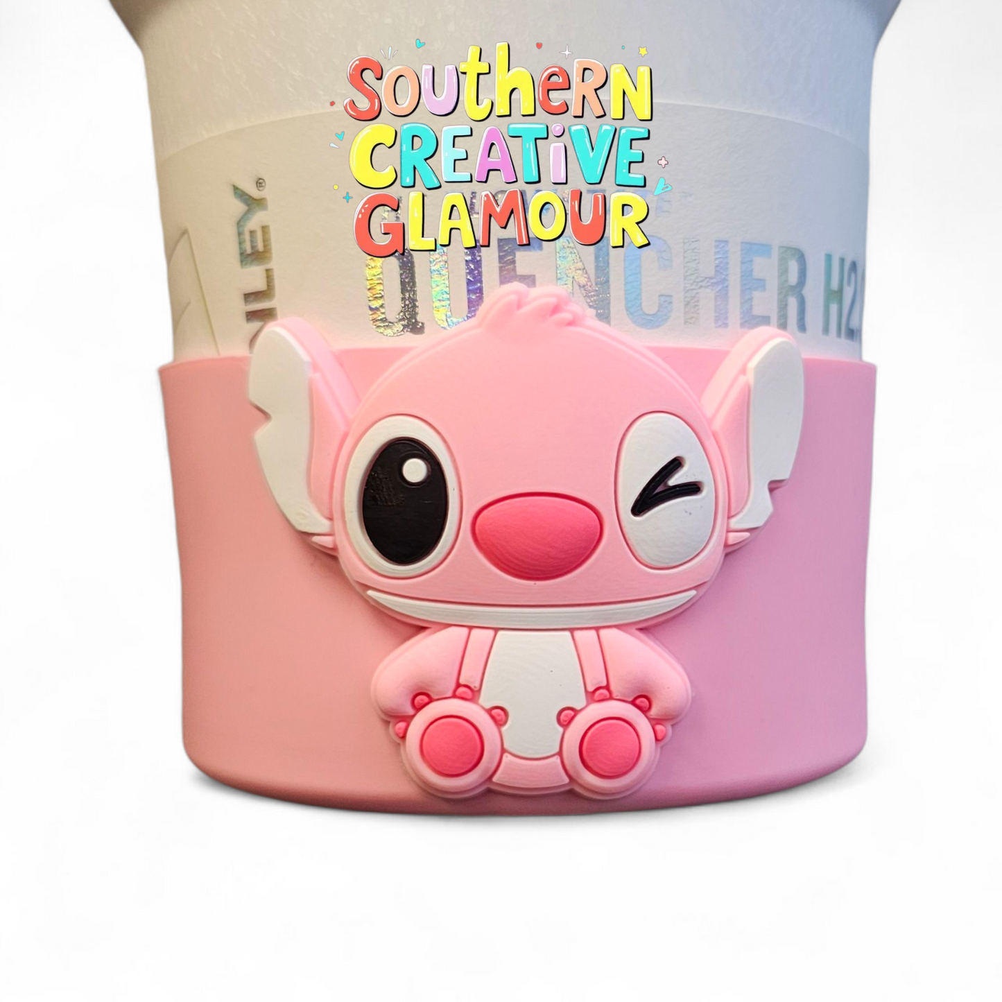 Winking Angel inspired 3D Silicone Tumbler Boot - Pink