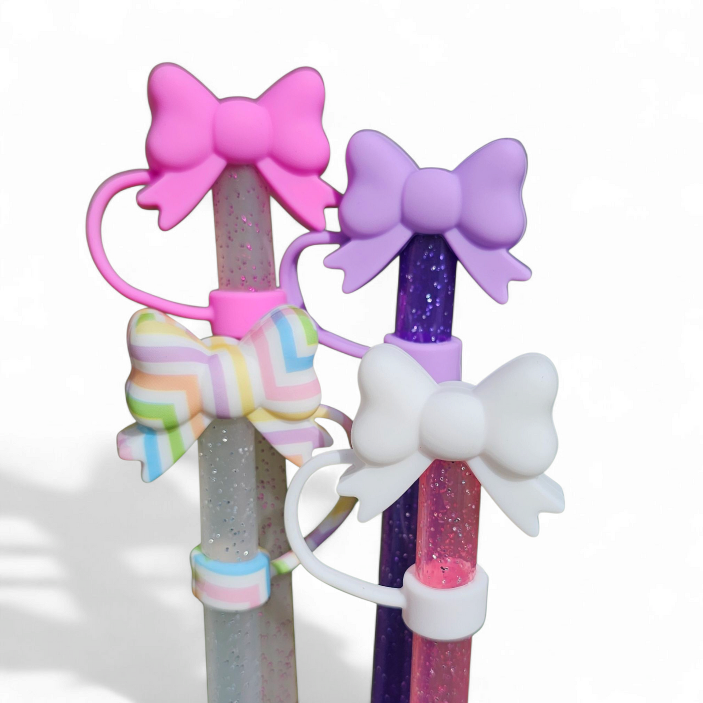 Bow Silicone Straw Toppers by Southern Creative Glamour
