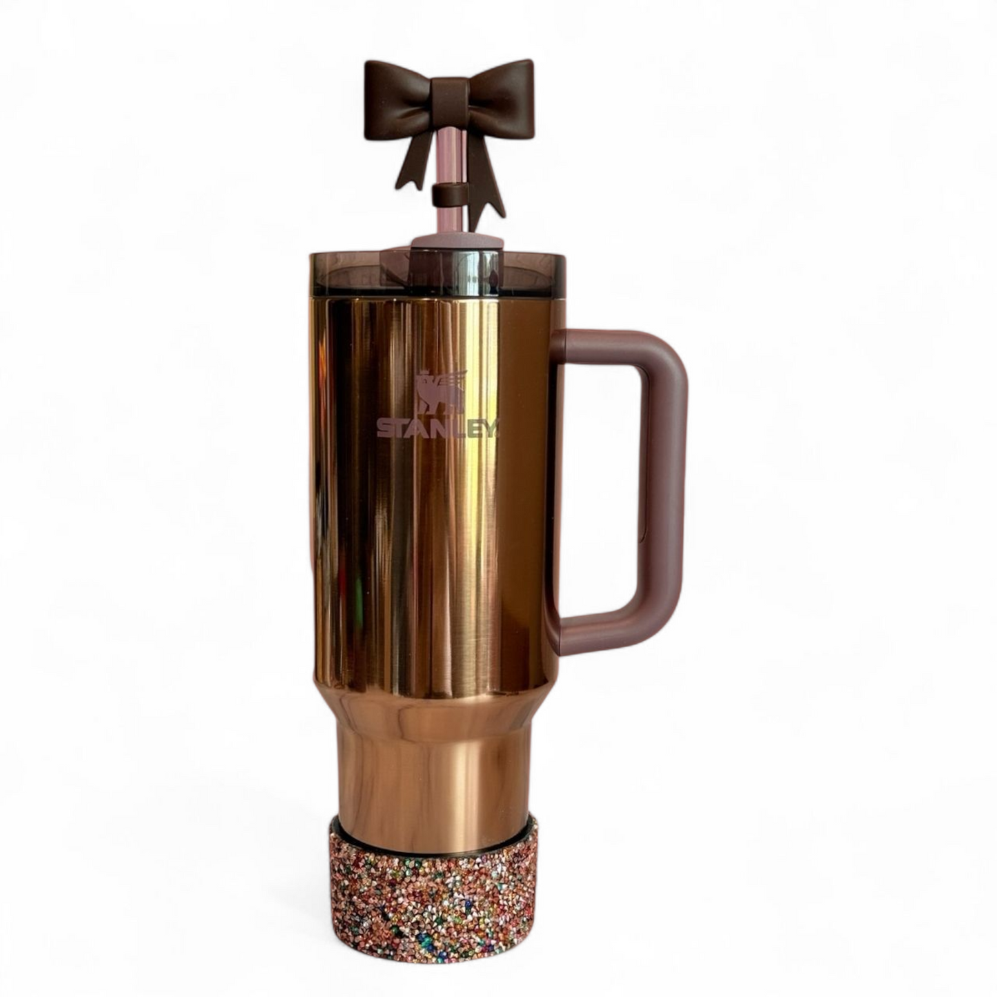 Rose Gold Rainbow Druzy BLING Tumbler Boot -fits 40oz