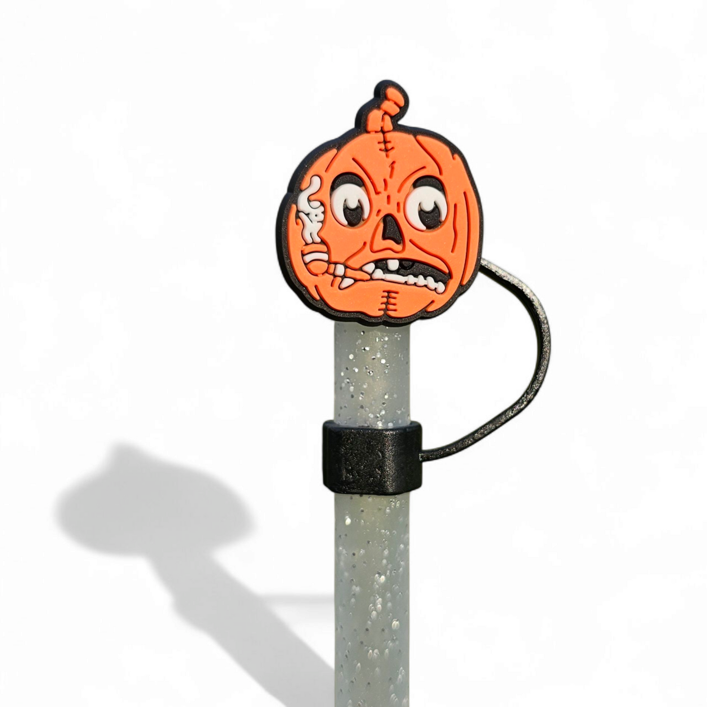 Spooky Halloween Silicone 10mm Straw Toppers