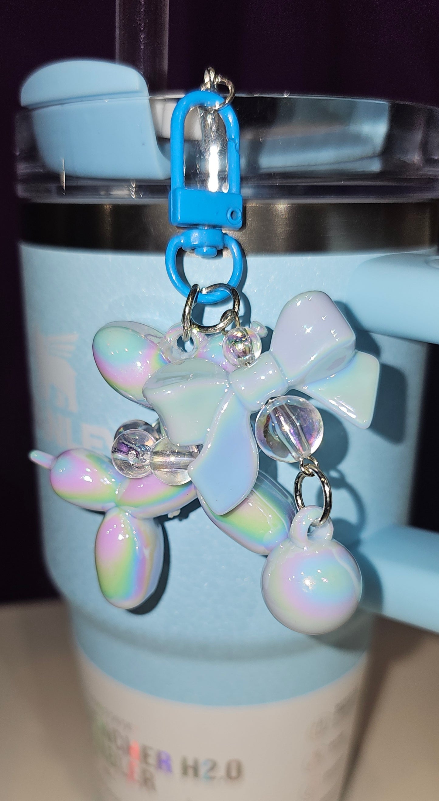 Balloon Dog Charm - Tumbler Straw Charm  - Tumbler Handle Charm