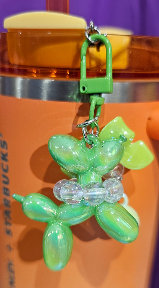 Balloon Dog Charm - Tumbler Straw Charm  - Tumbler Handle Charm