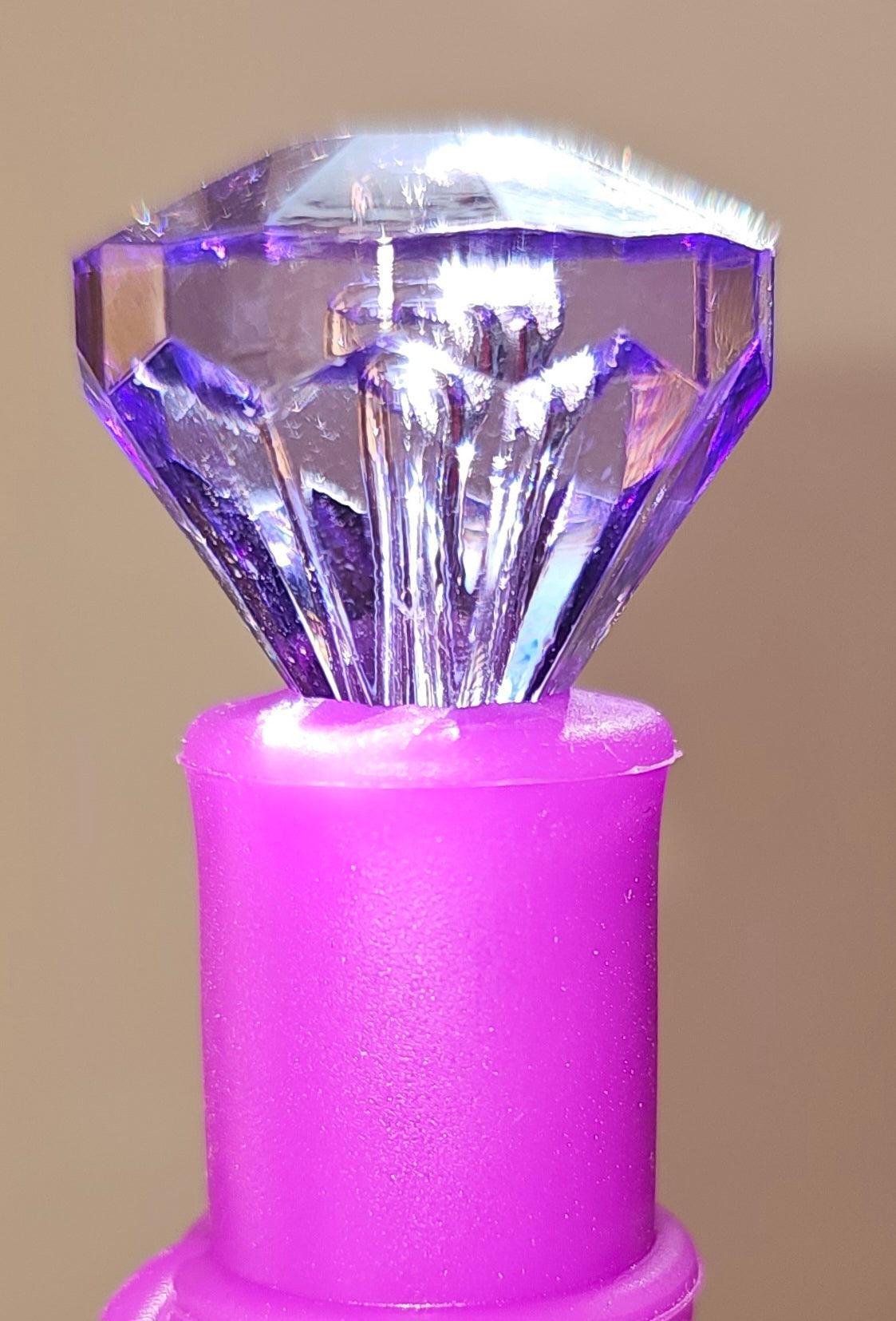 Purple Diamond Straw Topper Straw Cover 