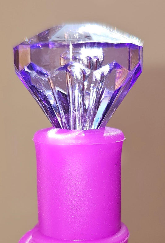 Purple Diamond Straw Topper Straw Cover 