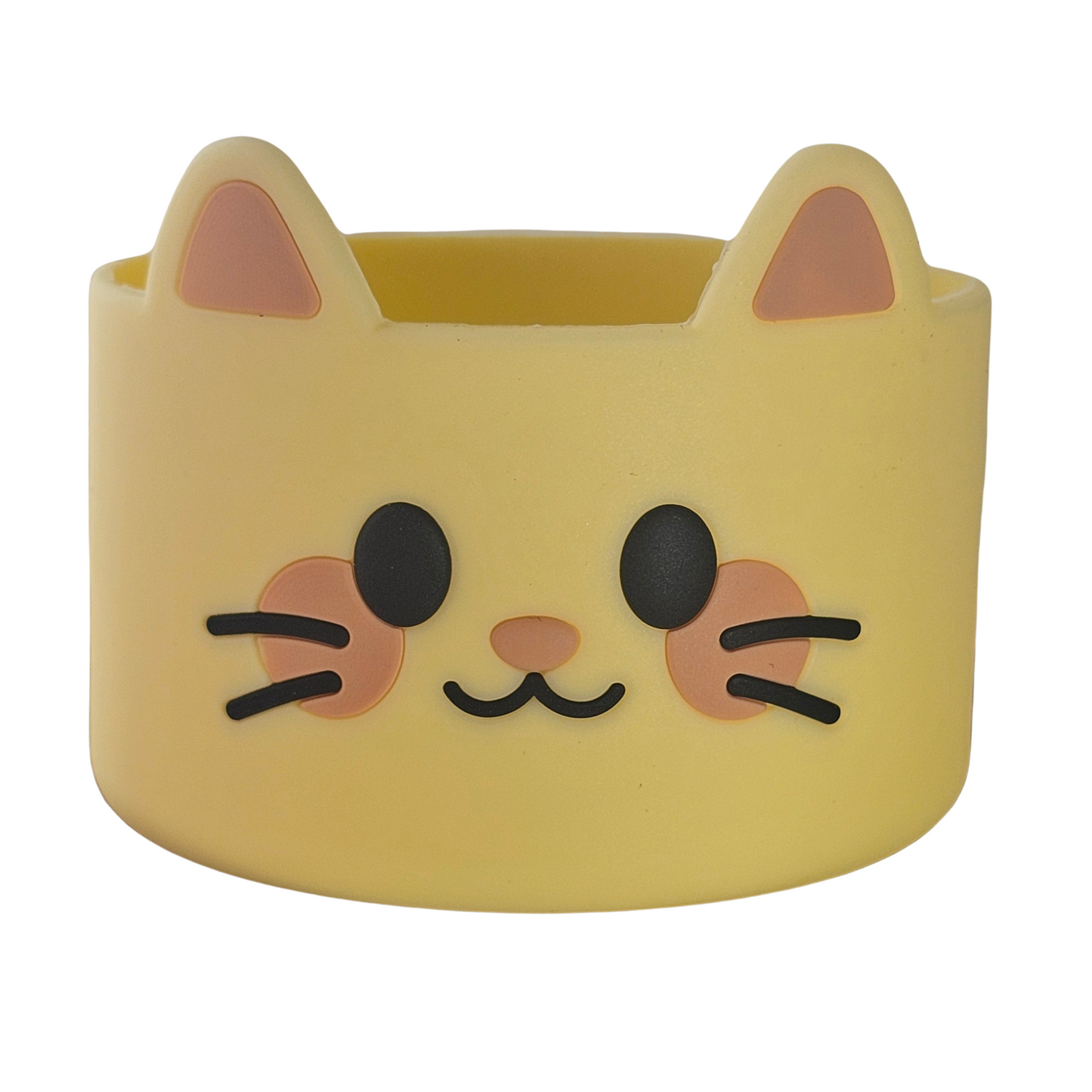 Yellow Tabby Cat Silicone Tumbler Boot. Fits 32oz  - 40oz tumblers. 