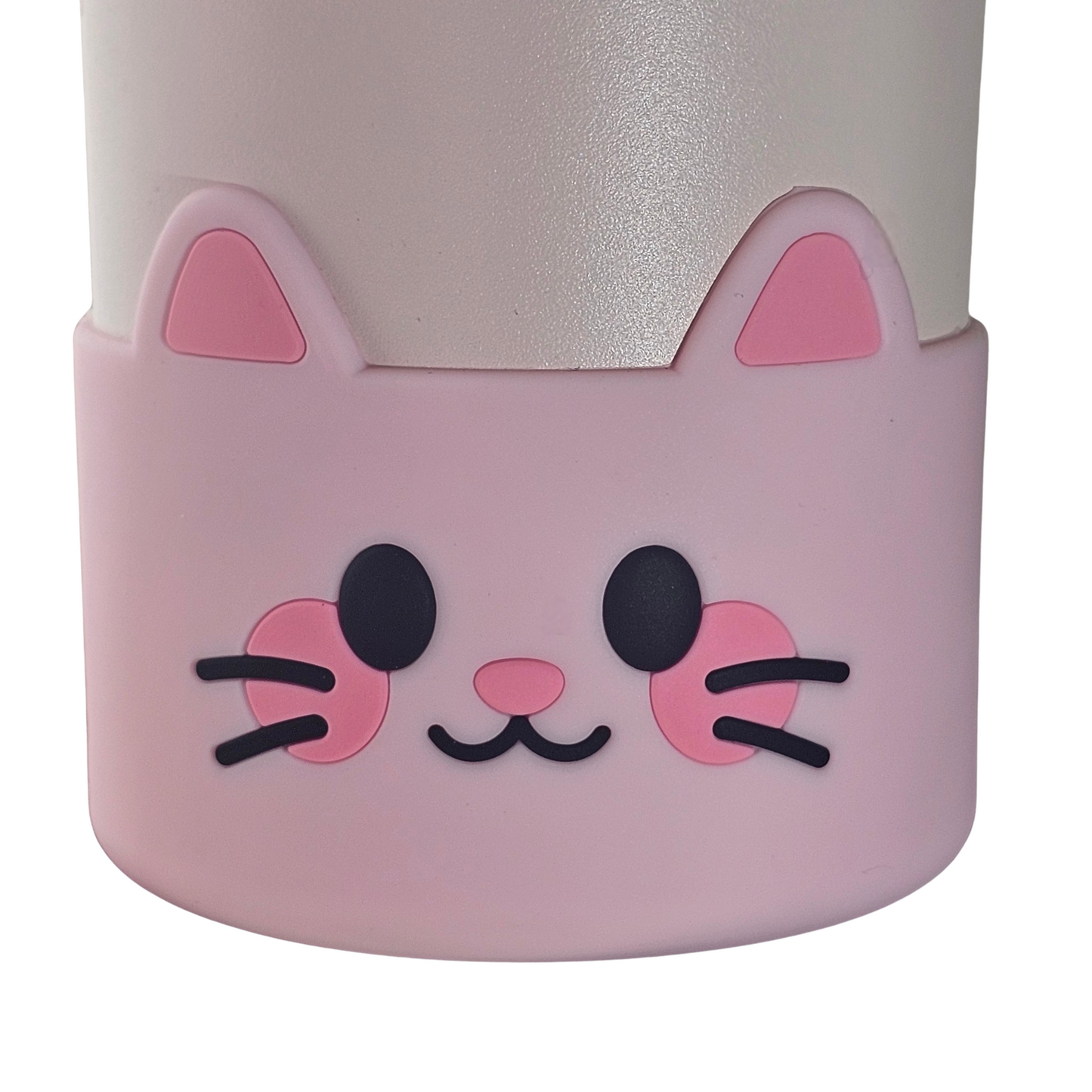 Pink Cat Silicone Tumbler Boot. Fits 32oz  - 40oz tumblers. 