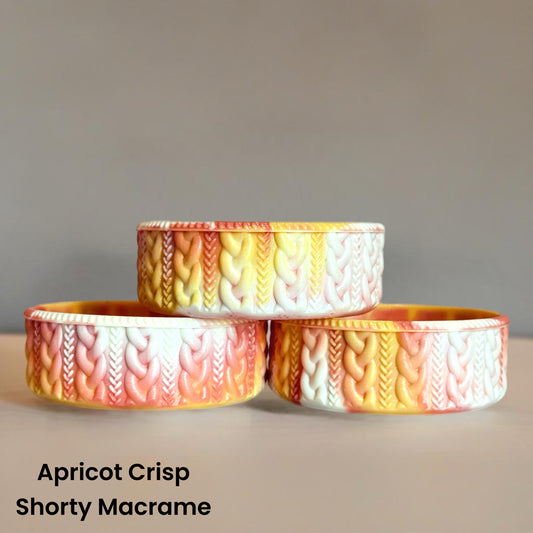 Orange and White Apricot Crisp Shorty Macrame Tumbler Boot
