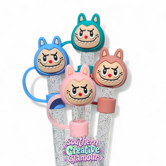 3D Labubu 10mm Straw Toppers by Southern Creative Glamour 