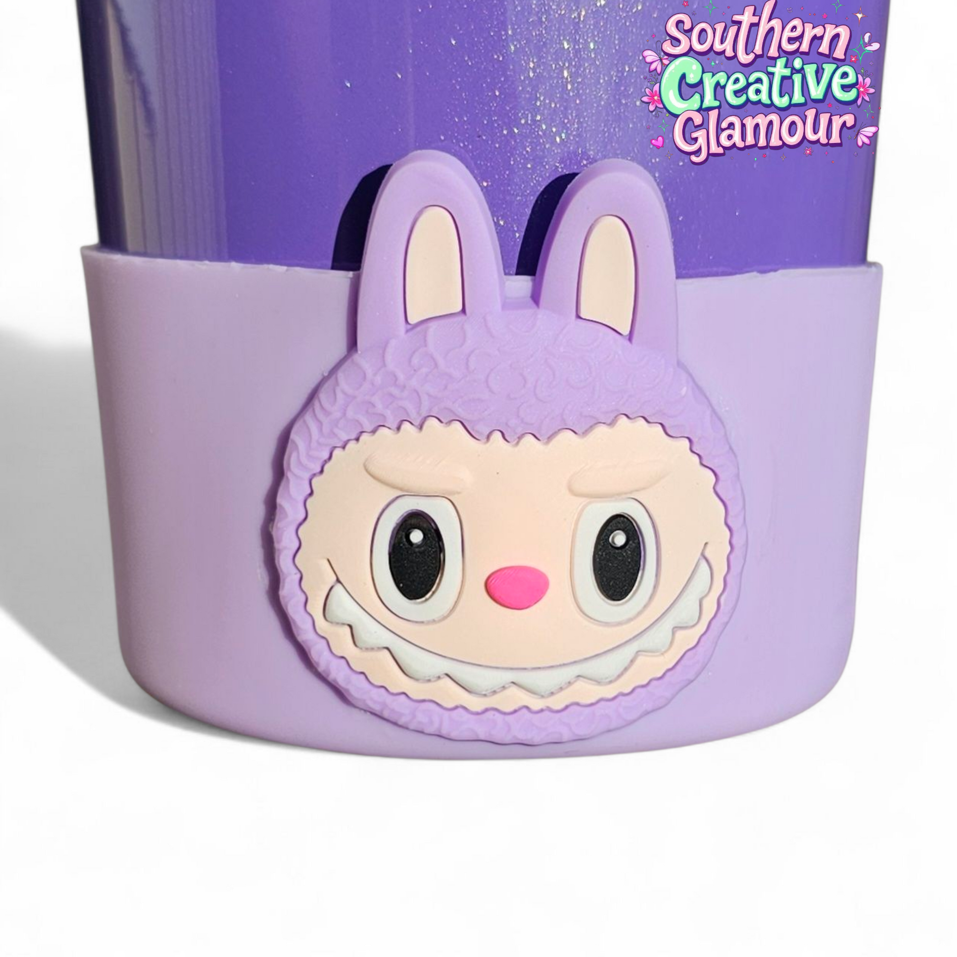 Purple Labubu Silicone Tumbler Boot by Southern Creative Glamour 