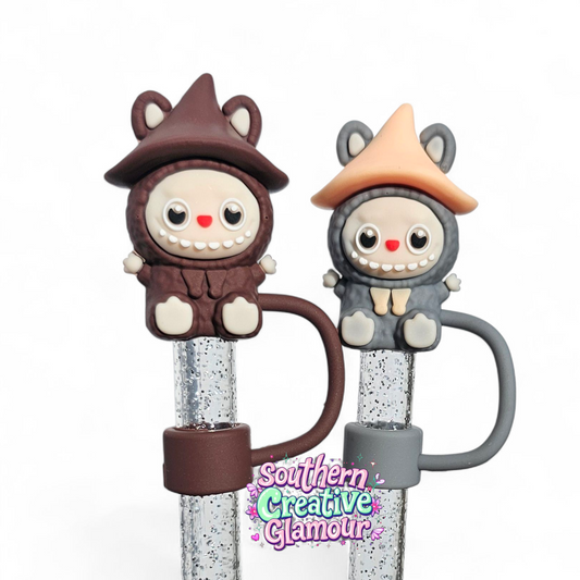 Labubu inspired 10mm Straw Toppers by Southern Creative Glamour 