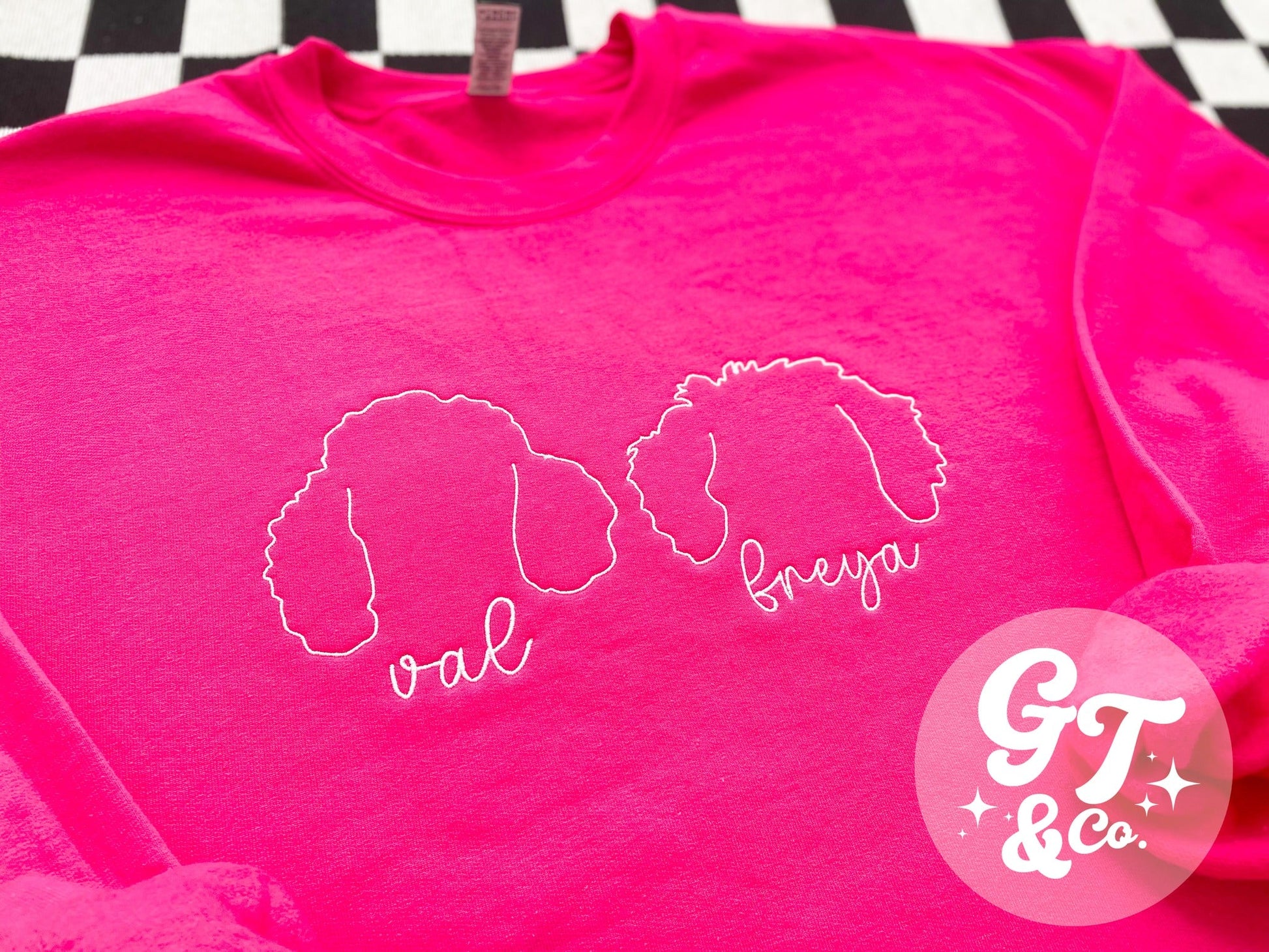 Custom Dog Embroidered Crewneck 