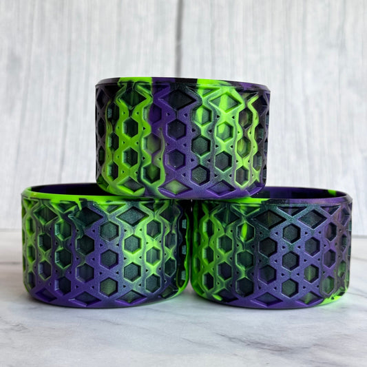 Green, Purple, Black SPOOKY WAFFLE Tumbler Boot -fits 20-40oz New!