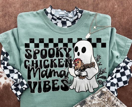 Spooky Chicken Mama Vibes Tee or Sweatshirt