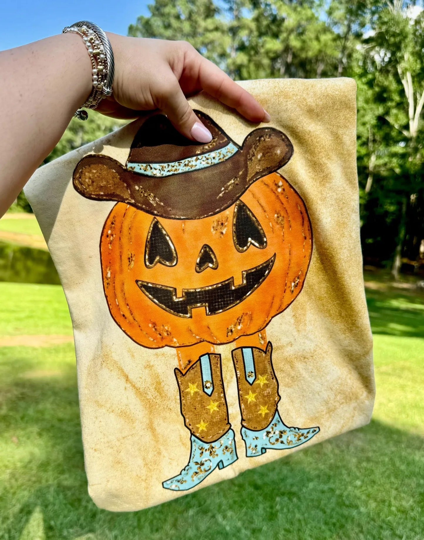 Western Cowboy Pumpkin Tee or Sweatshirt