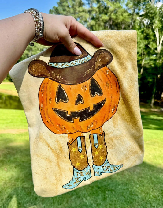 Western Cowboy Pumpkin Tee or Sweatshirt
