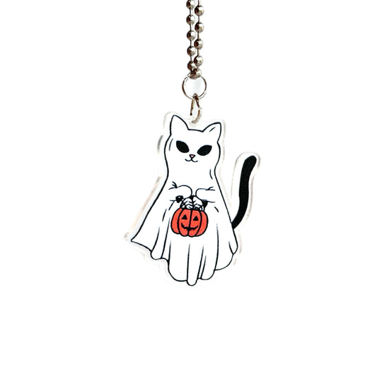 Halloween Cat BOO GHOST PETS Charm - Tumbler Handle Charm