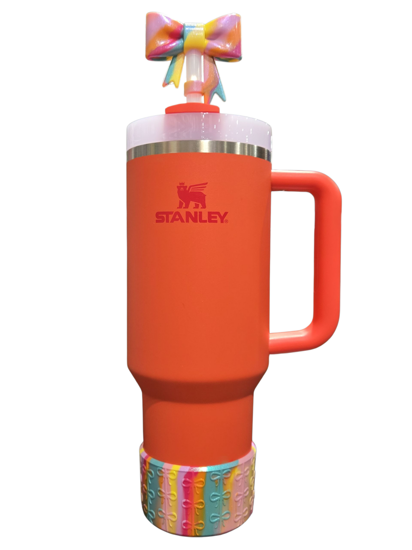 90s Color Swirl Coquette Bows Silicone Tumbler Boot