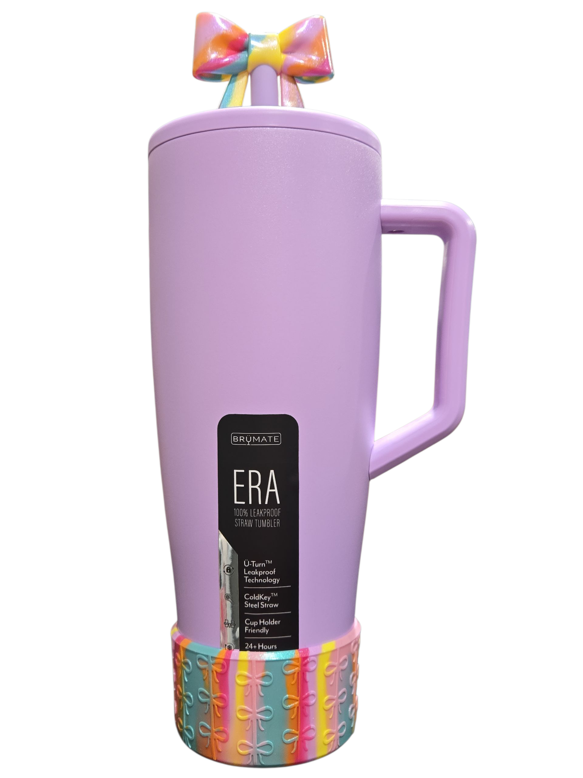 90s Color Swirl Coquette Bows Silicone Tumbler Boot