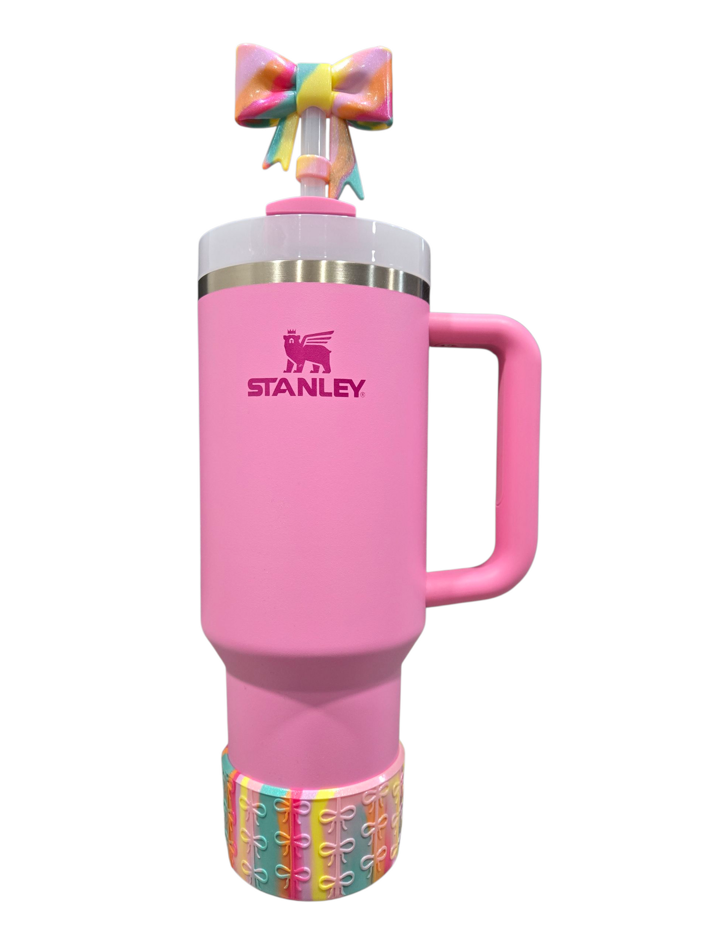 90s Color Swirl Coquette Bows Silicone Tumbler Boot
