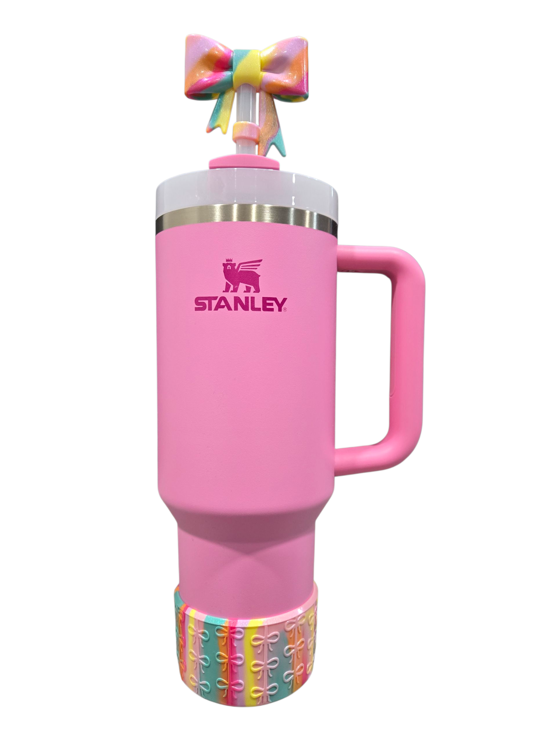 90s Color Swirl Coquette Bows Silicone Tumbler Boot