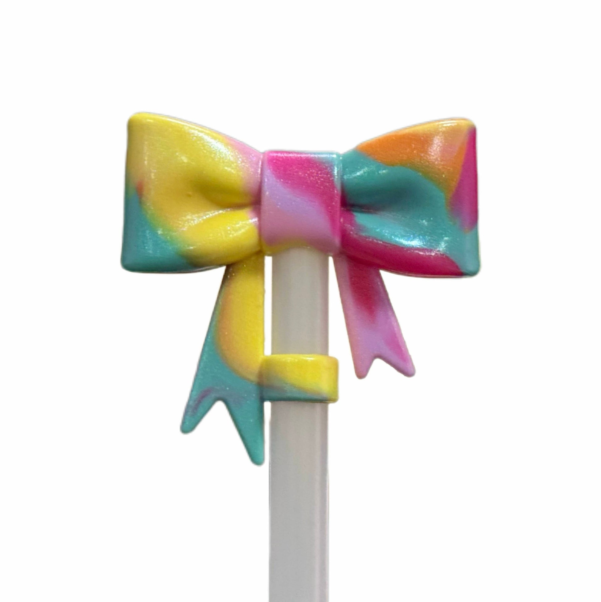 90s Color Swirl 10MM Coquette Straw Topper 