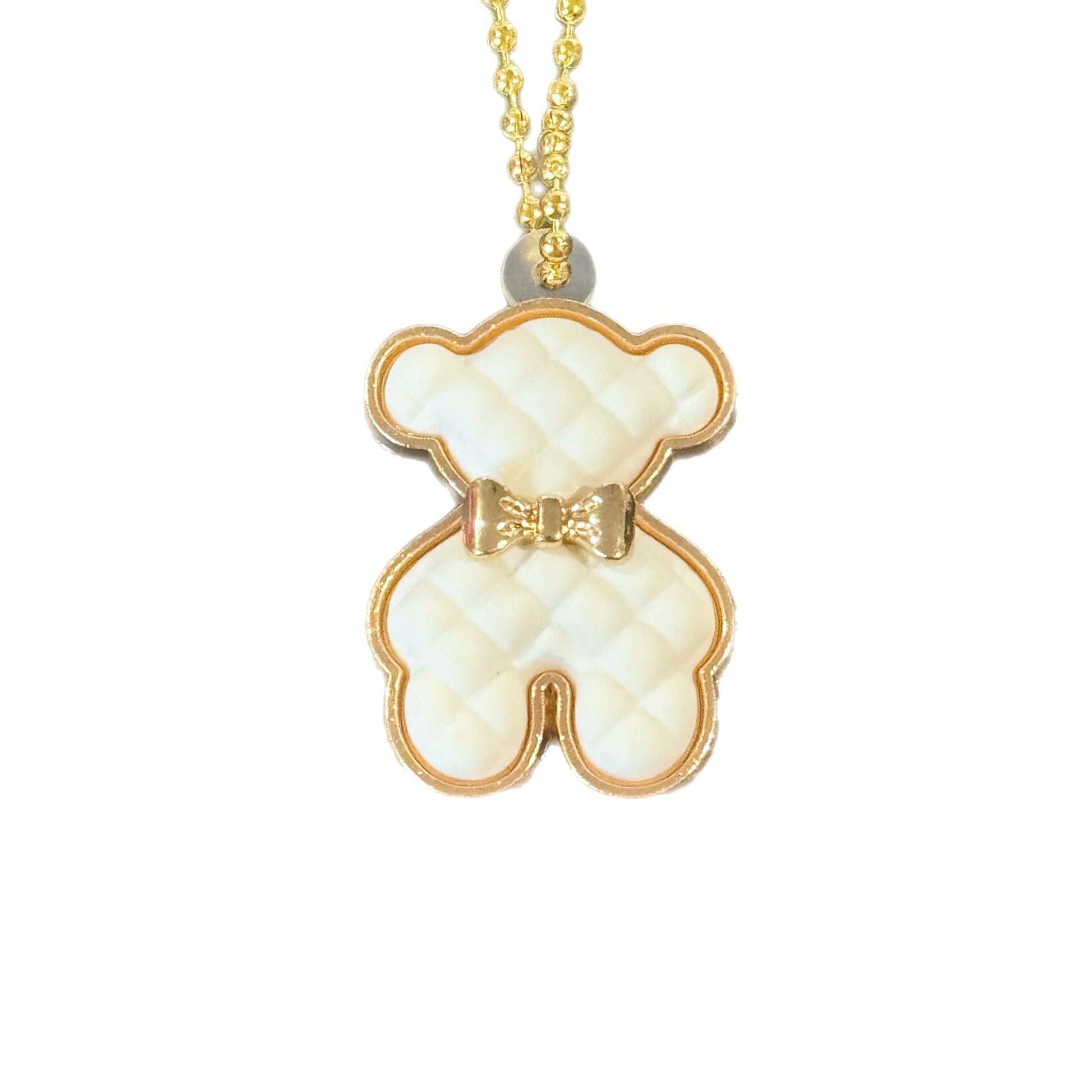 White & Gold Bougie Bear Charms - Tumbler Handle Charm