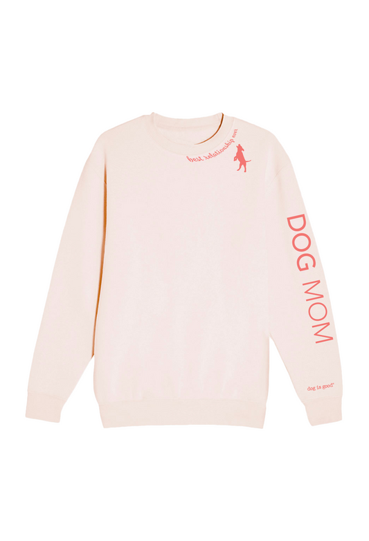 Limited Edition Dog Mom Super Soft Crewneck (Light Pink)