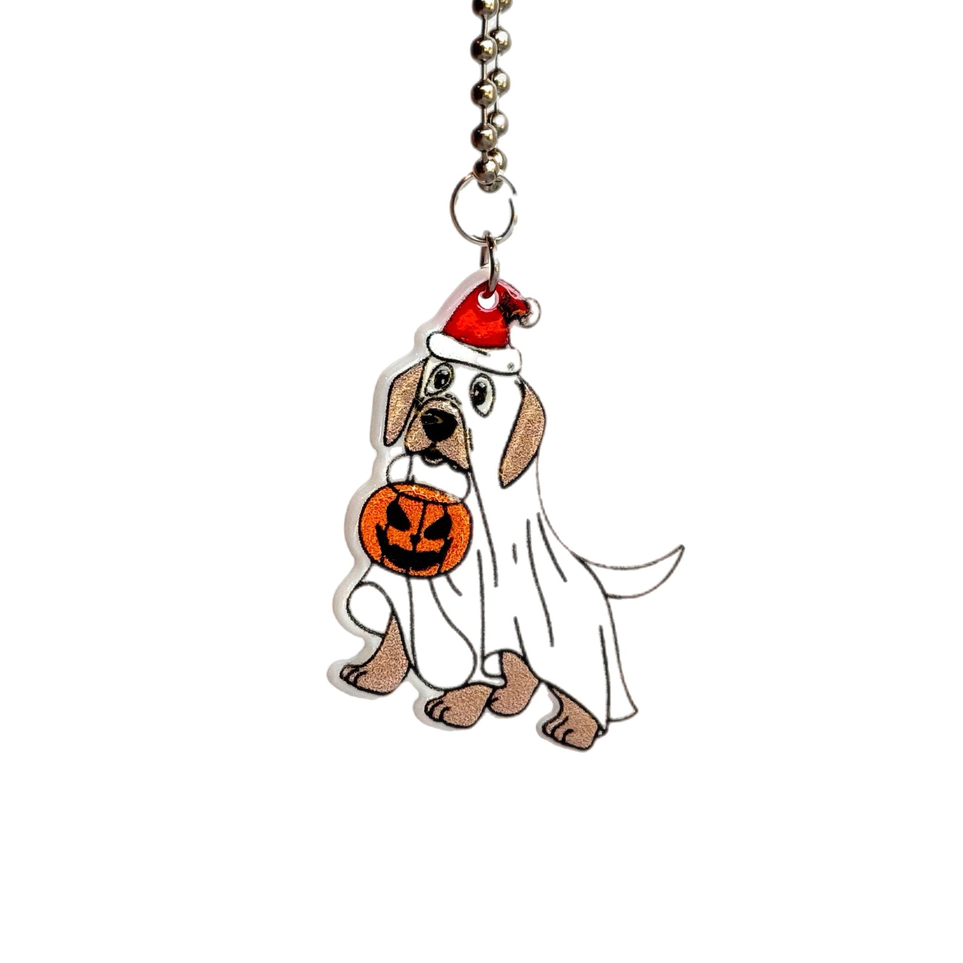 Halloween Dog BOO GHOST PETS Charm - Tumbler Handle Charm
