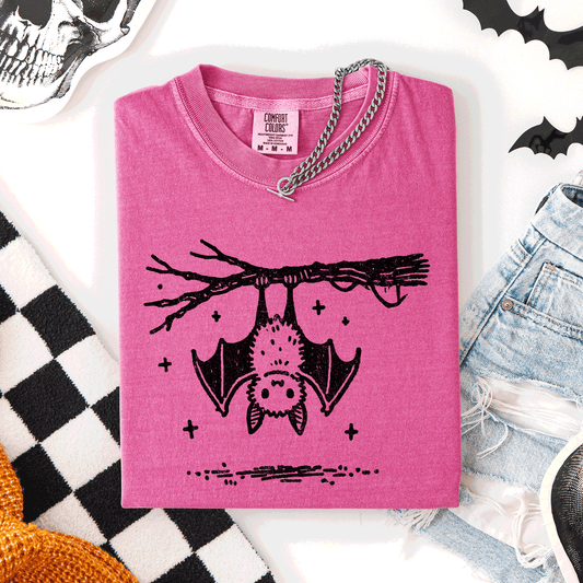 Bright Pink Bat, Cute, Adorable, Halloween, Comfort Colors T-Shirt