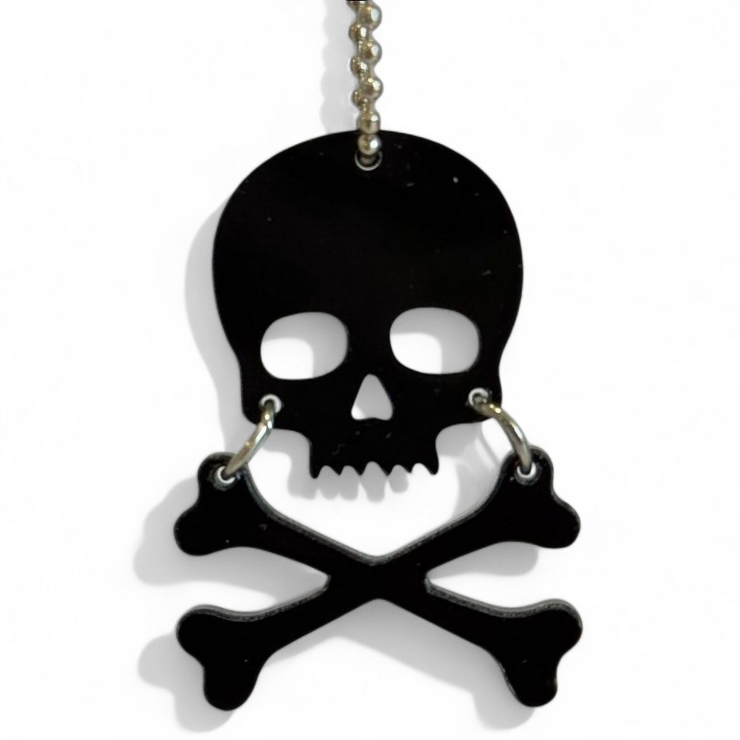 Black Skull & Crossbones Charm - Tumbler Handle Charm
