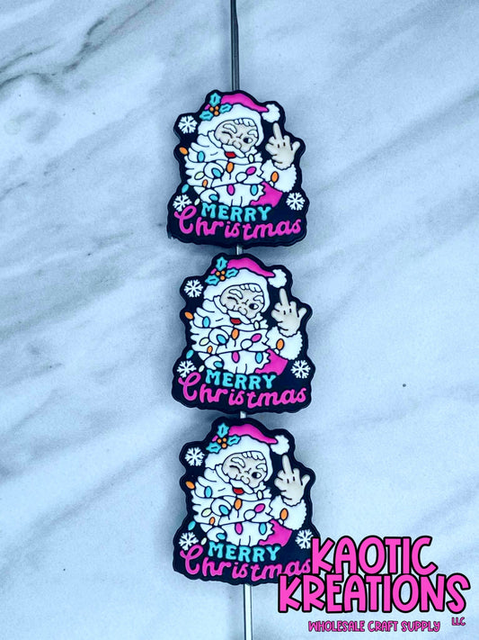 MERRY CHRISTMAS SILICONE FOCAL