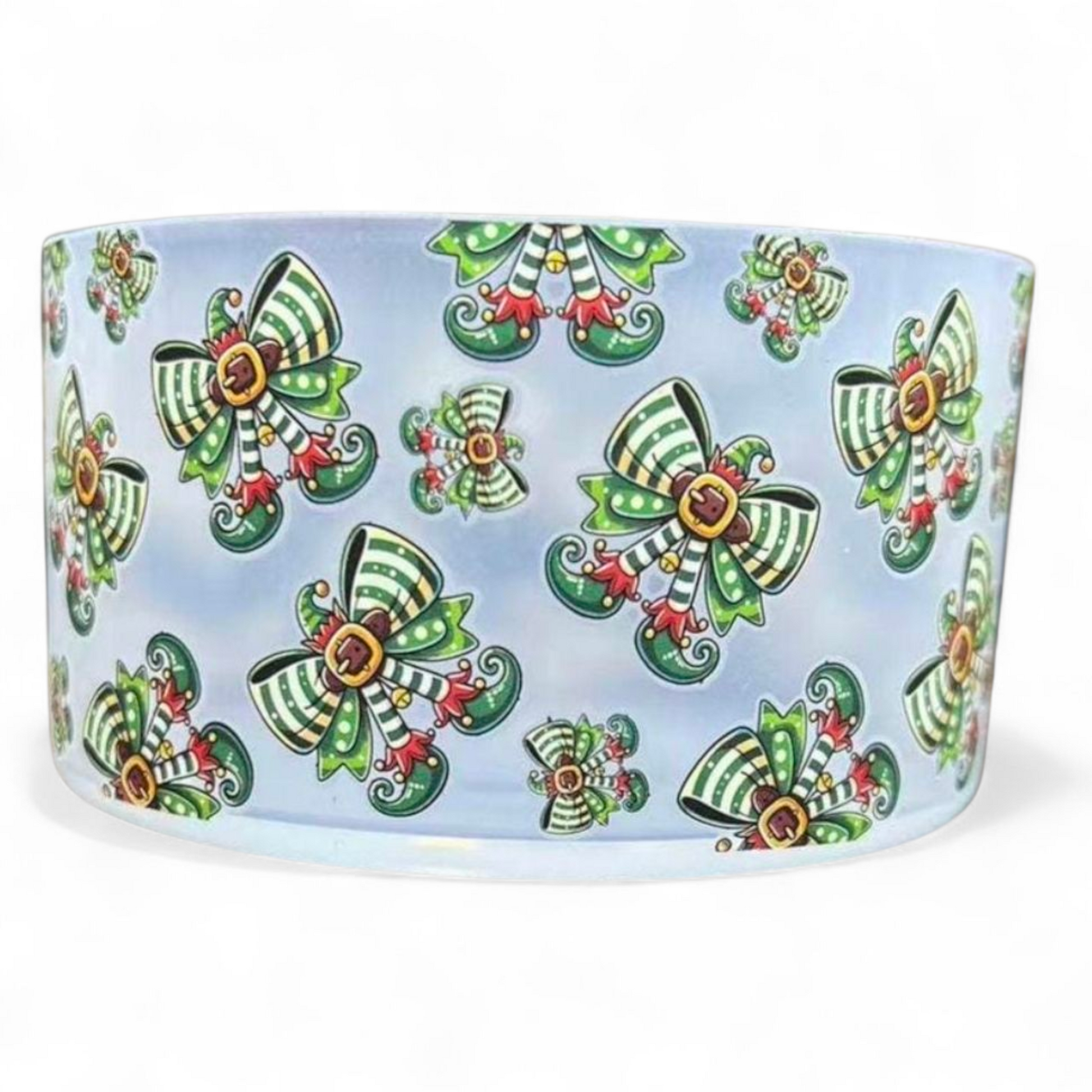 Christmas Elf Bows Silicone Tumbler Boot | Tumbler Sleeve 